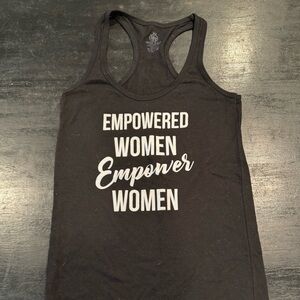 4/$15 Body Rags Black Empowered Women Empower Women Tank Top Size Small